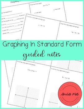 Preview of Graphing in Standard Form Guided Notes