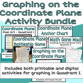 Preview of Coordinate Plane - Graphing in the Quadrant - *Growing* Activity Bundle
