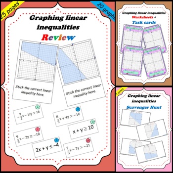 Preview of Graphing linear inequalities BUNDLE