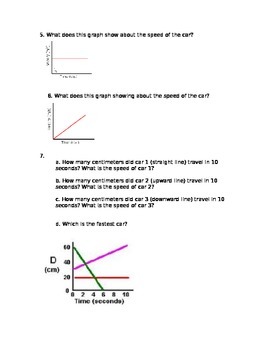 Graphing motion worksheet by Wild World of Science | TpT