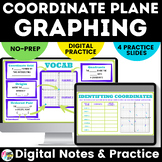 Graphing on a Coordinate Plane Digital Notes & Practice on