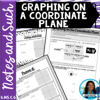 Preview of Graphing on a Coordinate Plane Guided Notes Homework Warm Ups Exit Tickets