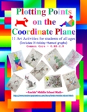 Plotting points on the Coordinate Plane Puzzle Art Bundle 
