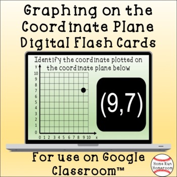 Preview of Graphing on the Coordinate Plane Google Classroom™ Digital Flash Cards {5.G.1}