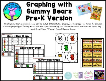 Preview of Graphing with Gummy Bears Pre-K Version