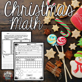 Preview of Christmas Math: Graphing, Word Problems, Equal Parts