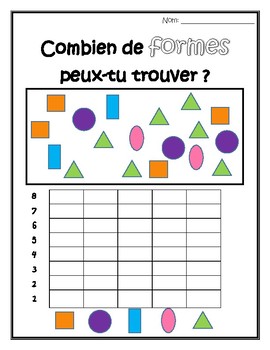 Preview of Graphique de formes (shape graph for French Immersion)