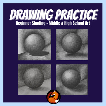 Preview of Beginner Art Pencil Drawing & Shading Middle School Art and High School Art