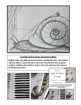Preview of Graphite Pencil drawing, snail art, snail drawing