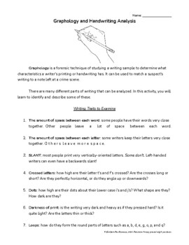 Preview of Graphology and Handwriting Analysis Worksheets