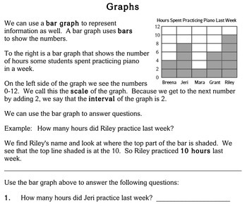 graphs 3rd grade worksheets individualized math by destiny woods