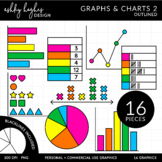 Graphs & Charts Clipart 2 - Outlined