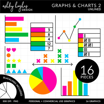 Preview of Graphs & Charts Clipart 2 - Unlined