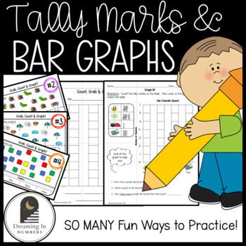 Preview of Bar Graphs, Tally Marks & Surveys | Graphing Printables and Activities