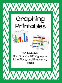 Preview of Graphing No Prep Printables - Interpret Data, Create Graphs, Write Questions