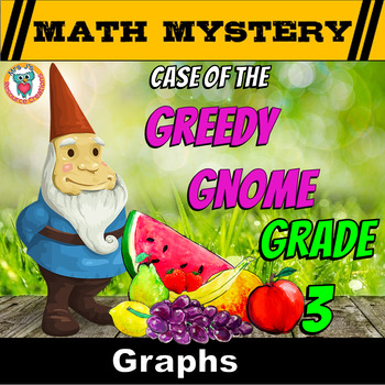 Preview of Graphs Review Math Mystery (Bars Graphs, Pictographs, Line Graphs, Tally Graphs)