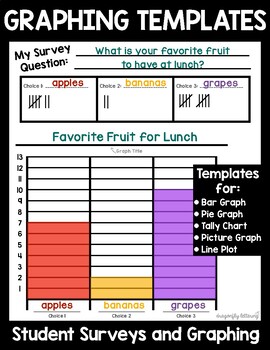 Preview of Graphs & Survey Templates - Conduct a Survey, Create Graphs, Analyze Data