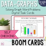 Graphs and Data 1 and 2 Step Word Problems BOOM Cards TM