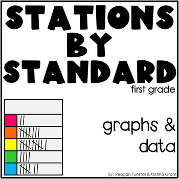 Preview of Graphs and Data Math Stations First Grade