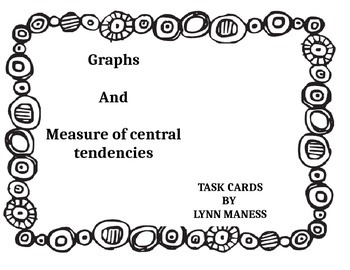 Preview of Graphs and central tendency task cards STAAR review