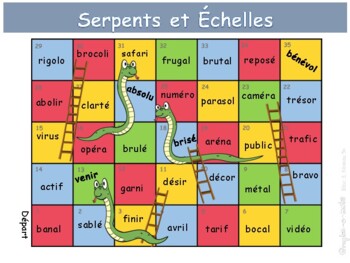 Graphs-o-Mots Activity: Snakes and Ladders (Serpents et Échelles)