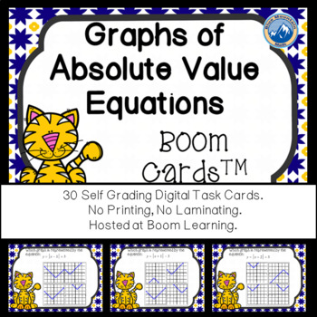 Preview of Graphs of Absolute Value Equations Boom Cards--Digital Task Cards