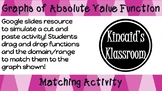 Graphs of Absolute Value Function - DIGITAL matching activity