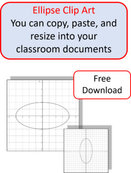 Preview of Clip Art Graphs of Ellipses for Cutting, Pasting, and Resizing into Documents