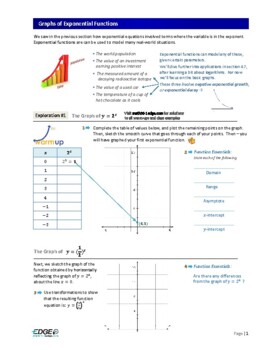 Preview of Graphs of Exponential Functions