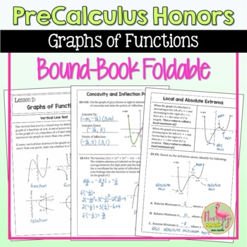 Preview of Graphs of Functions Foldable (PreCalculus - Unit 1)