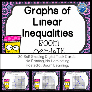 Preview of Graphs of Linear Inequalities Boom Cards--Digital Task Cards