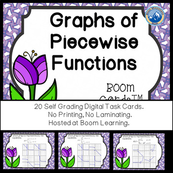 Preview of Graphs of Piecewise Functions Boom Cards--Digital Task Cards