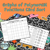 Graphs of Polynomial Functions Card Sort