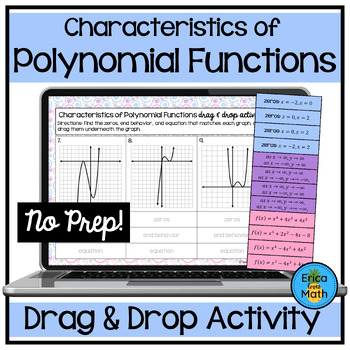 Preview of Graphs of Polynomial Functions Digital Drag & Drop Activity