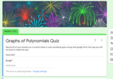 Graphs of Polynomials Quiz