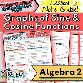 Preview of Graphs of Sine & Cosine Functions Note Guide | Algebra 2, Precalculus