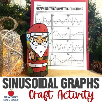 Preview of Graphs of Trigonometric Functions Color by Number Christmas Craft