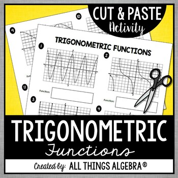 Preview of Graphs of Trigonometric Functions | Cut and Paste Activity