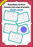 Graphs of functions: Domain and range graphs - review Task cards