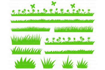 Download Grass Svg Grass And Flowers Svg Files For Silhouette Cameo And Cricut