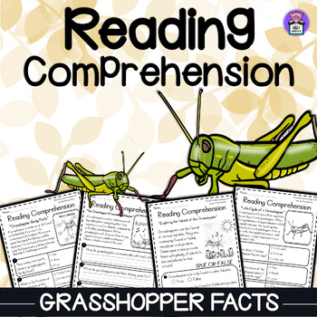 Preview of Grasshopper Facts Reading Comprehension Passages and Questions - Insect Unit