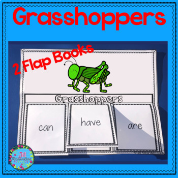 Preview of Grasshoppers Writing Flap Books!  ELL Spring Preschool, Kindergarten, 1st & 2nd
