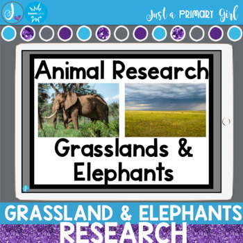Preview of Grassland Habitat Animal Research Project Distance Learning