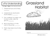 Grassland Habitat Mini Book with a Check for Understanding