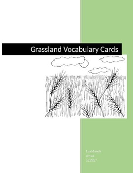 Preview of Grassland Vocabulary cards