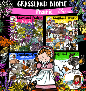 Preview of Grassland biome -Prairie clip art