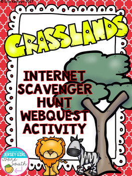 Preview of Grasslands Biome Internet Scavenger Hunt WebQuest Activity