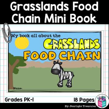 Preview of Grasslands Food Chain Mini Book for Early Readers - Food Chains