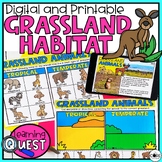 Grasslands Habitat Unit |  Digital & Printable Activities