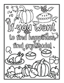Grateful Thanksgiving Coloring Sheet | Gratitude Thanksgiving Coloring Pages